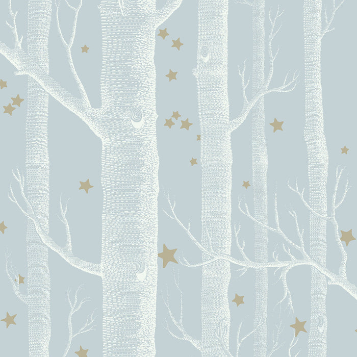 Woods & Stars - Whimsical azul pó