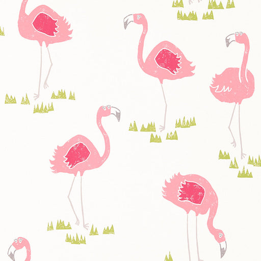 Felicity Flamingo WP - Guess Who Wallpapers branco 